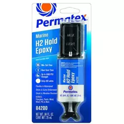 Эпоксидный клей Permatex Marine H2 Hold Epoxy уникальный двухкомпонентный клей 25 мл (84200)