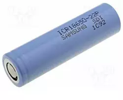 Акумулятор Li-Ion 18650 Samsung ICR18650-22P, 2200mAh, 10A, 4.2/3.62/2.75V, Blue, 2 шт в упаковці, ціна за 1 шт