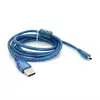 Кабель USB 2.0 RITAR (AM / Mini 5 pin) 1,5м, синій прозорий, Q200