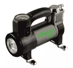 Автомобильный компрессор Uragan однопоршневой 35 л/мин с фонарем 90190