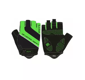 Перчатки GREY'S с коротким пальцем, гелевые вставки, цвет Черный/Зеленый, размер L (100шт/уп)