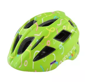 Велосипедный шлем детский GREY'S зеленый мат., S