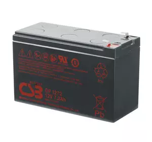 Акумуляторна батарея CSB GP1272F2, 12V 7,2Ah (25W) (151х65х100мм) 1.9кг Q10/420