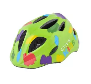 Велосипедный шлем детский GREY'S зеленый глянц., M