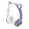 Бездротові навушники Bluetooth Cat Ear VZV-28M Led, Purple