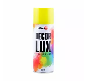 Акриловая флуоресцентная краска желтая NOWAX Decor Lux 450мл