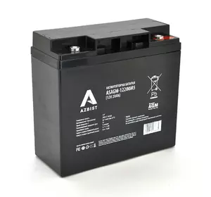 Акумулятор ASBIST Super AGM ASAGM-12200M5, Black Case, 12V 20.0Ah (181 х 77 х 167) Q4