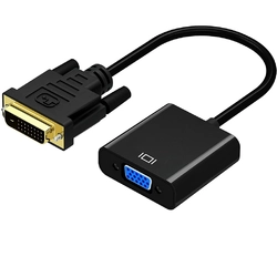 Конвертер DVI-D (24+1) (папа) на VGA (мама) 10cm, Black, 4K / 2K, Пакет Q250