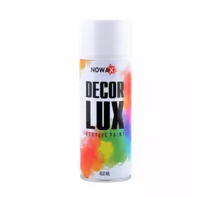 Акриловая краска белый матовый NOWAX Decor Lux (9010) 450мл