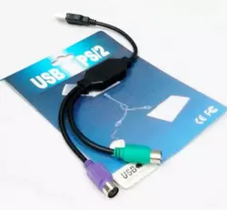 Перехідник USB AM/2*PS2, 20см, Black OEM Q25