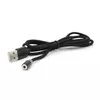Магнітний кабель PiPo USB 2.0, 1m, 2А, тканинна оплетка, броньований, Black, OEM