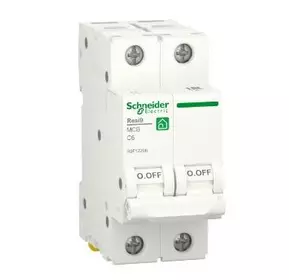 Автоматичний вимикач Schneider RESI9 6А, 2P, крива С, 6кА