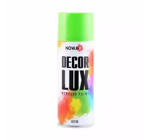 Акриловая флуоресцентная краска зеленая NOWAX Decor Lux 450мл