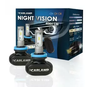 Светодиодные автолампы H3 CARLAMP Night Vision Led для авто 4000 Lm 5000 K (NVH3)