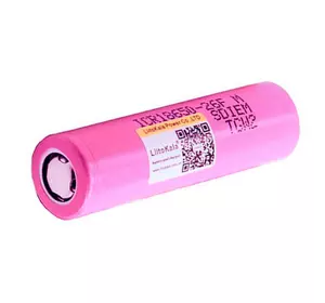 Акумулятор 18650 Li-Ion LiitoKala Lii-35E, 3500mAh (3350-3500mAh), 3.7V (2.5-4.2V), Pink, PVC BOX Q2, ціна за 1 шт