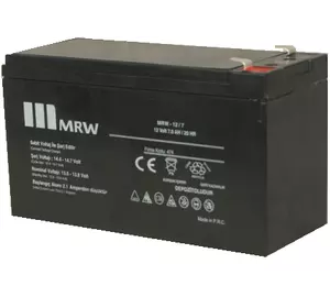 Акумуляторна батарея Mervesan MRW-12/7L 12 V 7Ah ( 150 x 65 x  95 (100) ) BLACK (1.65kg) Q8/672
