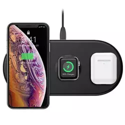 Беспроводное зарядное устройство 3в1 Baseus 18 Вт Wireless Charger Smart для Iphone Apple watch Airpods (WX3IN1-01)