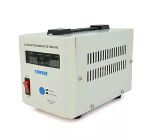 Стабілізатор напруги релейний Conter SVR-PLUS-1000VA/750W однофазний, напольного монтажу, LED дисплей, DC150-270V, AC230±8%, 2Shuko, Q8