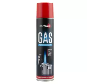 Газ для заправки всіх типів багаторазових запальничок ʺGASʺ, TM NOWAX, 300 мл (12шт/уп)