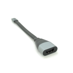 Конвертер Type-C (тато)/HDMI (мама), 18cm, плоский, Black-gray