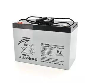Акумуляторна батарея AGM RITAR HR12340W, Gray Case, 12V 90.0Ah ( 307 х 169 х 210 (215 ) 29.00kg Q1/48