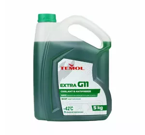 Рідина охолоджуюча TEMOL Antifreeze Extra G11 Green (5 кг)