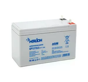 Акумуляторна батарея MERLION AGM GP1272L5 12 V 7,2 Ah (СПЕЦ КЛЕМА)( 150 x 65 x 95 (100) ) White Q10