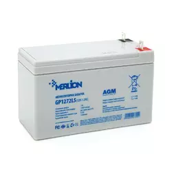 Акумуляторна батарея MERLION AGM GP1272L5 12 V 7,2 Ah (СПЕЦ КЛЕМА)( 150 x 65 x 95 (100) ) White Q10