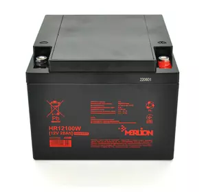 Акумуляторна батарея MERLION HR12100W, 12V 28Ah Black ( 166 х 175 х 125 (125) )