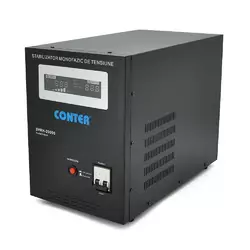 Стабілізатор напруги релейний Conter SVRH-20000VA/14000W однофазний, напольного монтажу, LED дисплей, DC150-270V, AC230±8%, 2*Shuko, Q4