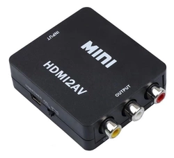 Конвертер VEGGIEG HV-01 Mini, HDMI to AV, ВХІД 3RCA(мама) на ВИХІД HDMI(мама), Black, Box