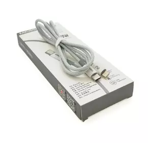 Кабель iKAKU KSC-723 GAOFEI PD20W smart fast charging cable (Type-C to Lightning), Silver, довжина 1м, BOX
