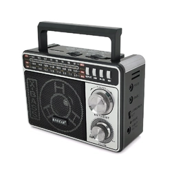 Радіо з ліхтариком Knstar KN-1030BT, FM/AM/SW радіо, Входи: SDMMC, USB, Mix color, Box