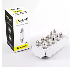 Галогеновая лампа SOLAR C10W T11x37 12V (1258)