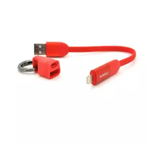 Кабель iKAKU KSC-324 JIANCHONG fast charging data cable (TYPE-C to Lightning), Red, довжина 0.2м, 3,2А, BOX