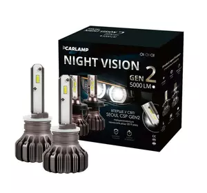 Светодиодные автолампы H27/2 Carlamp Led Night Vision Gen2 Led для авто 5500 K 5000 Lm (NVGH27/2)