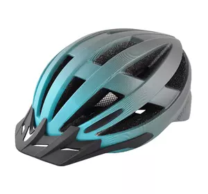 Велосипедный шлем GREY'S бирюзово-черный мат., L