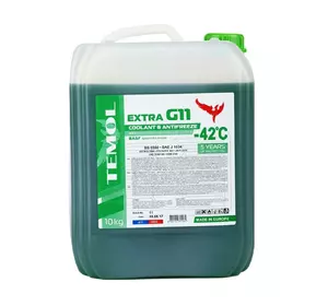 Рідина охолоджуюча TEMOL Antifreeze Extra G11 Green (10 кг)