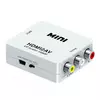 Конвертер Mini, HDMI to AV, ВИХІД 3RCA (мама) на ВХІД HDMI (мама), 720P / 1080P, White, BOX