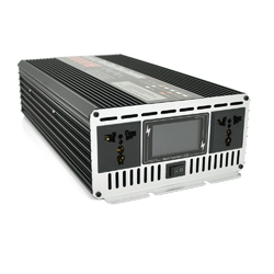 Інвертор напруги YOSO з правильною синусоїдою, 5000W, 12/220V-2500W, 2 універсальні розетки, LED Display