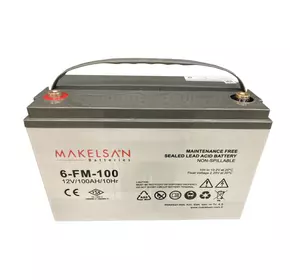 Акумуляторна батарея AGM MAKELSAN 6-FM-100, Gray Case, 12V 100.0Ah ( 329 x 172 x 218 ) Q1