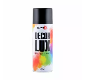 Акриловая краска черный глянец NOWAX Decor Lux (9005) 450мл