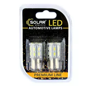 Светодиодные LED автолампы SOLAR Premium Line 12V S25 BA15s 20SMD 5730 white блистер 2шт (SL1387)
