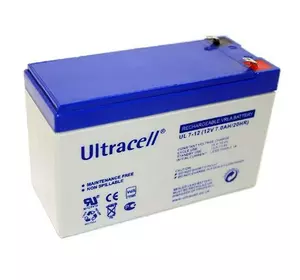 Акумуляторна батарея Ultracell UL7-12 AGM 12V 7 Ah  (151 x 65 x 99) White Q8/420