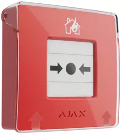 Бездротова настінна кнопка для активації пожежної тривоги Ajax ManualCallPoint (Red)