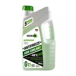 Антифриз NOWAX G11 -40°C зеленый готовая жидкость 10 кг (NX10003)