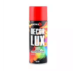 Акриловая высокотемпературная краска красная NOWAX Decor Lux (3000) 370°C 450мл