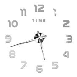 Настінний 3D годинник ZH172510, 90cm, Silver
