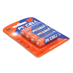 Батарейка щелочная PKCELL 1.5V AA/LR6, 4 штуки в блистере цена за блистер, Q12
