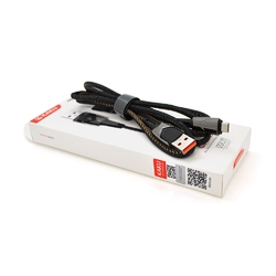 Кабель iKAKU KSC-192 GEDIAO zinc alloy charging data cable series for micro, Black, довжина 1,2м, 3,2А, BOX